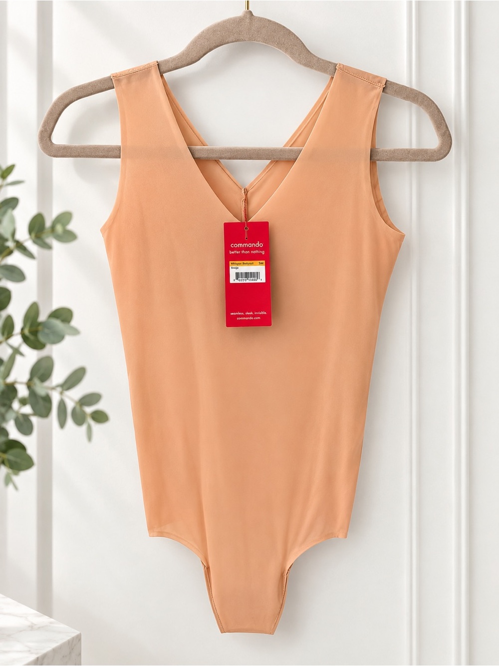 NWT Commando Whisper Weightless Bodysuit Nude Beige Size S